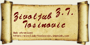 Živoljub Tošinović vizit kartica